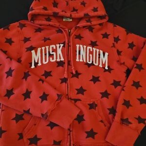 Pink Star Pattern Hoodie $15